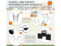 HAUKI Camping Küche Schwarz Campingschrank Faltbar mit Tragetasche< Kochfelder