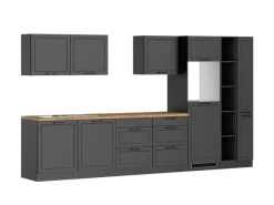 Held Möbel Küchenschränke|Einbauküchen<Held Küchen Küchenzeile Kempten 360 cm Grau/Graphit ohne E-Geräte