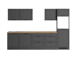 Held Möbel Küchenschränke<Held Küchen Küchenzeile Kempten 300 cm Grau/Graphit ohne E-Geräte
