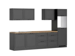 Held Möbel Küchenschränke<Held Küchen Küchenzeile Kempten 300 cm Grau/Graphit ohne E-Geräte