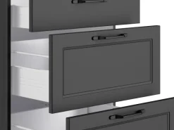 Discount Held Möbel Held Küchen Küchenzeile Kempten 300 cm Grau/Graphit mit E-Geräten Induktion