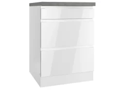 Online Held Möbel Held Küchen Kochfeldumschrank Gera 60 cm Weiß/Beton