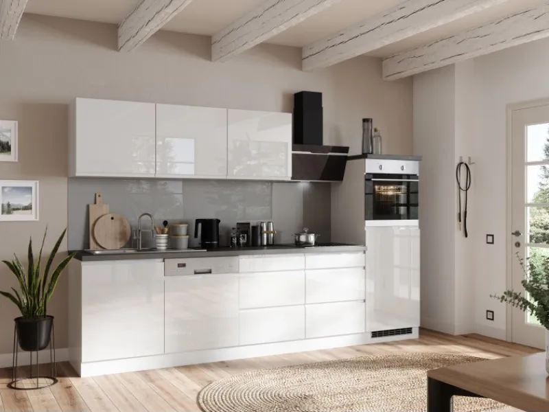 Held Möbel Herde<Held Küchen Ofen-Umbauschrank Gera 60 cm Weiß/Beton