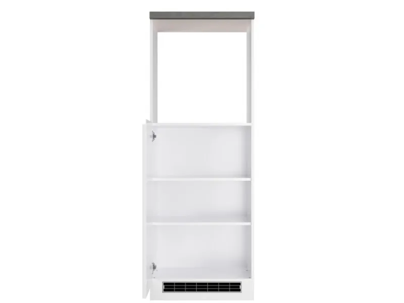 Held Möbel Herde<Held Küchen Ofen-Umbauschrank Gera 60 cm Weiß/Beton