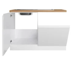 Sale Held Möbel Held Küchen Spülenschrank Gera 120 cm Weiß/Wotan