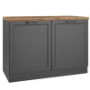 Held Möbel Küchenschränke<Held Küchen Spülenschrank Kempten 120 cm Grau/Graphit 2 Türen