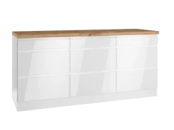 Held Möbel Küchenschränke<Held Küchen Unterschrank Gera 180 cm Weiß/Wotan