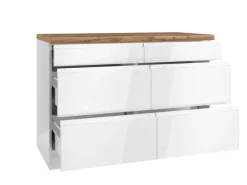 Outlet Held Möbel Held Küchen Unterschrank Gera 120 cm Weiß/Wotan