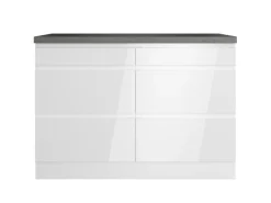 Best Held Möbel Held Küchen Unterschrank Gera 120 cm Weiß/Beton