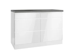 Best Held Möbel Held Küchen Unterschrank Gera 120 cm Weiß/Beton