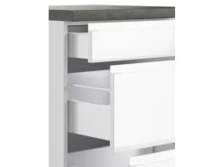 Best Held Möbel Held Küchen Unterschrank Gera 120 cm Weiß/Beton
