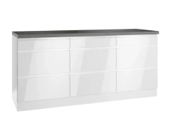 Held Möbel Küchenschränke<Held Küchen Unterschrank Gera 180 cm Weiß/Beton