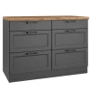 Held Möbel Held Küchen Unterschrank Kempten 120 cm Grau/Graphit< Küchenschränke
