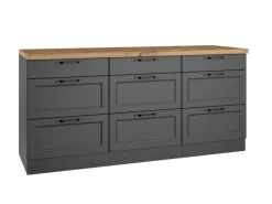 Held Möbel Held Küchen Unterschrank Kempten 180 cm Grau/Graphit< Küchenschränke