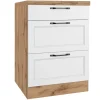 Held Möbel Küchenschränke<Held Küchen Unterschrank Kempten 60 cm Weiß/Wotan 2 Türen