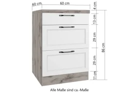 Held Möbel Küchenschränke<Held Küchen Unterschrank Kempten 60 cm Grau/Graphit 2 Türen