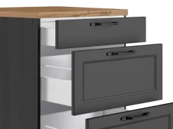 Held Möbel Küchenschränke<Held Küchen Unterschrank Kempten 60 cm Grau/Graphit 2 Türen