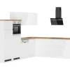 Outlet Held Möbel Held Küchen Winkelküche Gera 300 cm Weiß/Wotan mit E-Geräte