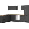 Held Möbel Küchenschränke<Held Küchen Winkelküche Kempten 300 cm ohne E-Geräte Graphit/Grau