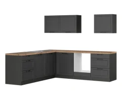 Sale Held Möbel Held Küchen Winkelküche Kempten 240 cm ohne E-Geräte Graphit/Grau