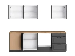 Sale Held Möbel Held Küchen Winkelküche Kempten 240 cm ohne E-Geräte Graphit/Grau
