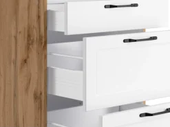 Best Held Möbel Held Küchen Winkelküche Kempten 360 cm Weiß/Wotan ohne E-Geräte /autark