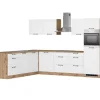 Held Möbel Held Küchen Winkelküche Kempten 300 cm mit E-Geräten Grau/Graphit autark Indukt.< Winkelküchen