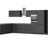 Clearance Held Möbel Held Küchen Winkelküche Kempten 420 cm Grau/Graphit mit E-Geräte