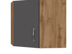 Hot Held Möbel Küchen-Eck-Hängeschrank Sorrento BxHxT 60x57x60cm Anthra.-WotanEiche