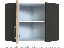 Hot Held Möbel Küchen-Eck-Hängeschrank Sorrento BxHxT 60x57x60cm Wotaneiche-Grafit