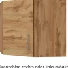 Best Held Möbel Küchen-Eck-Hängeschrank Sorrento BxHxT 60x57x60cm WotanEiche