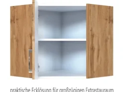 Best Held Möbel Küchen-Eck-Hängeschrank Sorrento BxHxT 60x57x60cm WotanEiche