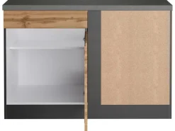 Held Möbel Küchenschränke<Küchen-Eckschrank Turin 120 cm Wotaneiche/Graphit