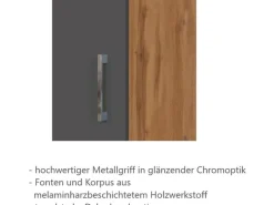 Held Möbel Küchen-Gefrierschrankumbau Sorrento 60x200x60 cm Anthr.-WotanEiche< Küchenschränke