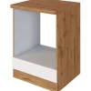 Hot Held Möbel Küchen-Herdumbau Sorrento 60x85xT60cm Nische f. Ofen Weiß-WotanEiche