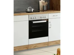 Hot Held Möbel Küchen-Herdumbau Sorrento 60x85xT60cm Nische f. Ofen Weiß-WotanEiche