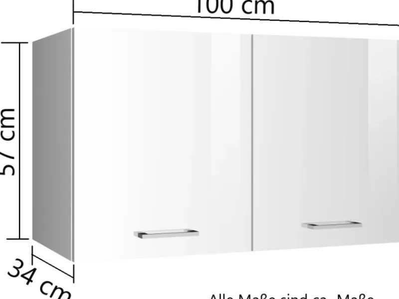 Held Möbel Küchenschränke<Küchen-Hängeschrank Mailand 100 cm Hochglanz /