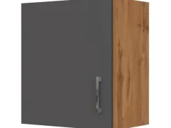 Outlet Held Möbel Küchen-Hängeschrank Sorrento BxHxT 50x57x34cm Anthrazit-Wotaneiche