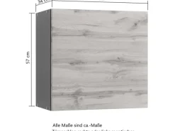 Held Möbel Küchen-Hängeschrank Turin 60 cm Wotaneiche/Graphit Wotaneiche-Graphit