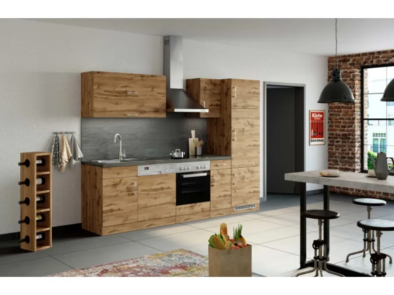 Held Möbel Gefrierschränke|Kühlschränke<Küchen-Kühlschrankumbau Sorrento B60 x H200 x T60cm Nische Wotaneiche