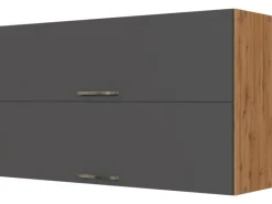 Sale Held Möbel Küchen-Klapphängeschrank Sorrento 100x57x34cm Anthra.-WotanEiche
