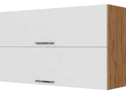 Best Held Möbel Küchen-Klapphängeschrank Sorrento BxHxT 100x 57x 34cm Weiß-Wotaneiche