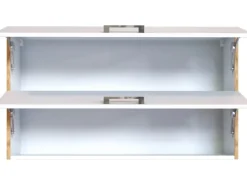 Best Held Möbel Küchen-Klapphängeschrank Sorrento BxHxT 100x 57x 34cm Weiß-Wotaneiche