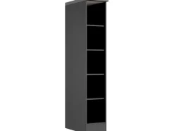 Held Möbel Küchen-Midi-Regal Turin 30 cm Wotaneiche/Graphit< Küchenregale