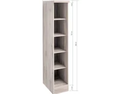 Held Möbel Kücheninseln|Küchenregale<Küchen-Midi-Regal Turin 30 cm Graphit/Wotaneiche