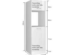 Held Möbel Küchenschränke<Küchen-OfenKüchen-Umbauschrank Mailand 60cm Hochglanz /