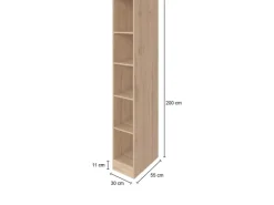 Held Möbel Küchenregal Sorrento BxHxT 30x 200x 60 cm 4 Einlegeböden Wotaneiche< Küchenregale|Gefrierschränke