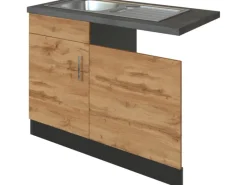 Outlet Held Möbel Küchen-Spülzentrum Sorrento 110x85x60cm Blende+Sockel Wotan.-Graf.