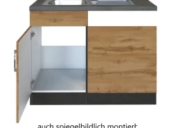 Outlet Held Möbel Küchen-Spülzentrum Sorrento 110x85x60cm Blende+Sockel Wotan.-Graf.