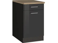 Held Möbel Küchenunterschrank Mailand 50 cm Tür/Schubk. Hochgl. /< Küchenschränke